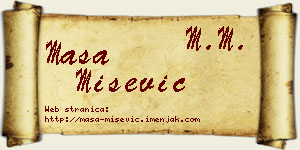 Maša Mišević vizit kartica